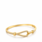 ODETTE DIAMANTE INTERLOCKING GOLD BANGLE