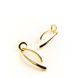 OLIVIA CURVED BRANCH EARRINGS GOLD