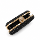 CELORA RHINESTONE BLACK CLUTCH 042T