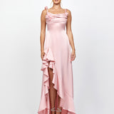 NAKIYAH COWL HI LO DRESS BL78D60HL