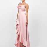 NAKIYAH COWL HI LO DRESS BL78D60HL
