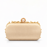 AVIELLE SEQUIN FLORAL GOLD CLUTCH C44388