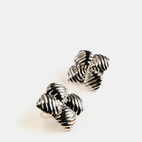 QUINN RIPPLE TEXTURED SILVER EARRINGS