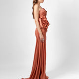 AMELIA STRAPLESS ROSE GOWN B78D22L