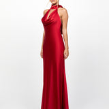 KYLEE HALTER COWL MAXI BL78D63L