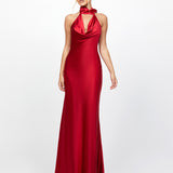 KYLEE HALTER COWL MAXI BL78D63L