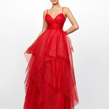 SOLENNE TIERED BALL GOWN B77D71L