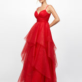 SOLENNE TIERED BALL GOWN B77D71L