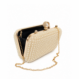REEMA GOLD PEARL CLASP CLUTCH GOLD 421