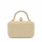 REEMA GOLD PEARL CLASP CLUTCH GOLD 421