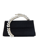 BLACK SPARKLE CRYSTAL HANDBAG B74BG13