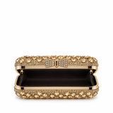 EVARELLE CRYSTAL BOW GOLD CLUTCH PC042