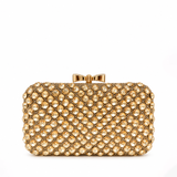 EVARELLE CRYSTAL BOW GOLD CLUTCH PC042