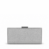 SHEELAH DIAMANTE AND RHINESTONE CLUTCH SILVER YX00018