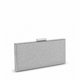 SHEELAH DIAMANTE AND RHINESTONE CLUTCH SILVER YX00018
