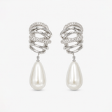 SORAYA PEARL SILVER EARRINGS