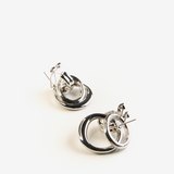 STELLA TRIPLE CIRCLES SILVER EARRINGS