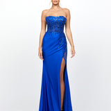 MADELEINE STRAPLESS HIGH SPLIT GOWN B78D44L