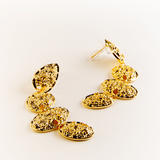 TALIA TEXTURED GOLD DROP EARRINGS