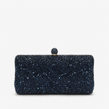 AIMY RHINESTONE TEXTURED CLUTCH TZ18025-NAVY
