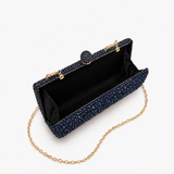 AIMY RHINESTONE TEXTURED CLUTCH TZ18025-NAVY