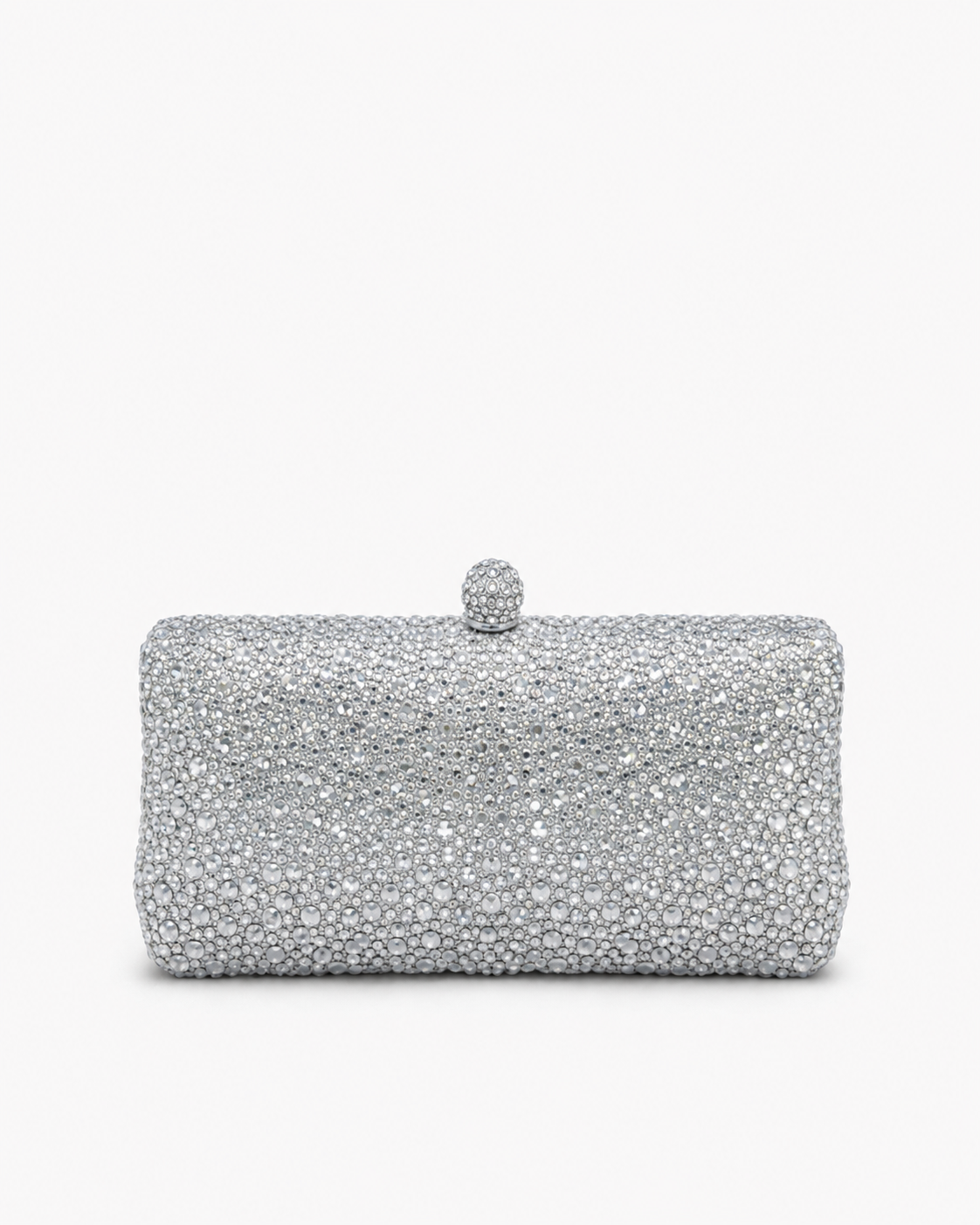 AIMY RHINESTONE TEXTURED CLUTCH TZ18025-SILVER – Bariano