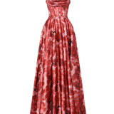 GENEVIA STRAPLESS PRINTED GOWN B67D06L