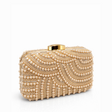 LUMIERE PEARL CLUTCH CHAMPAGNE YXW53