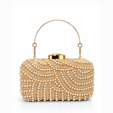LUMIERE PEARL CLUTCH CHAMPAGNE YXW53