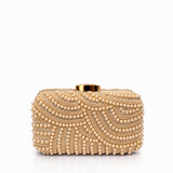 LUMIERE PEARL CLUTCH CHAMPAGNE YXW53