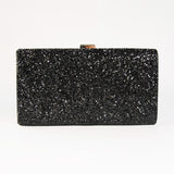 HANNAH TEXTURED CRYSTAL CLUTCH BLACK