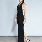ANAYA HALTER NECK MAXI BL80D24L