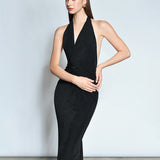 ANAYA HALTER NECK MAXI BL80D24L