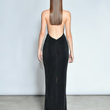 ANAYA HALTER NECK MAXI BL80D24L