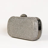 PAIGE DIAMANTE LUX CLASP CLUTCH SILVER