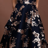 JESSIE OFF SHOULDER MESH BALL GOWN B33D41HL