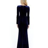 MARIHAN V NECK DRAPED GOWN B53D02L