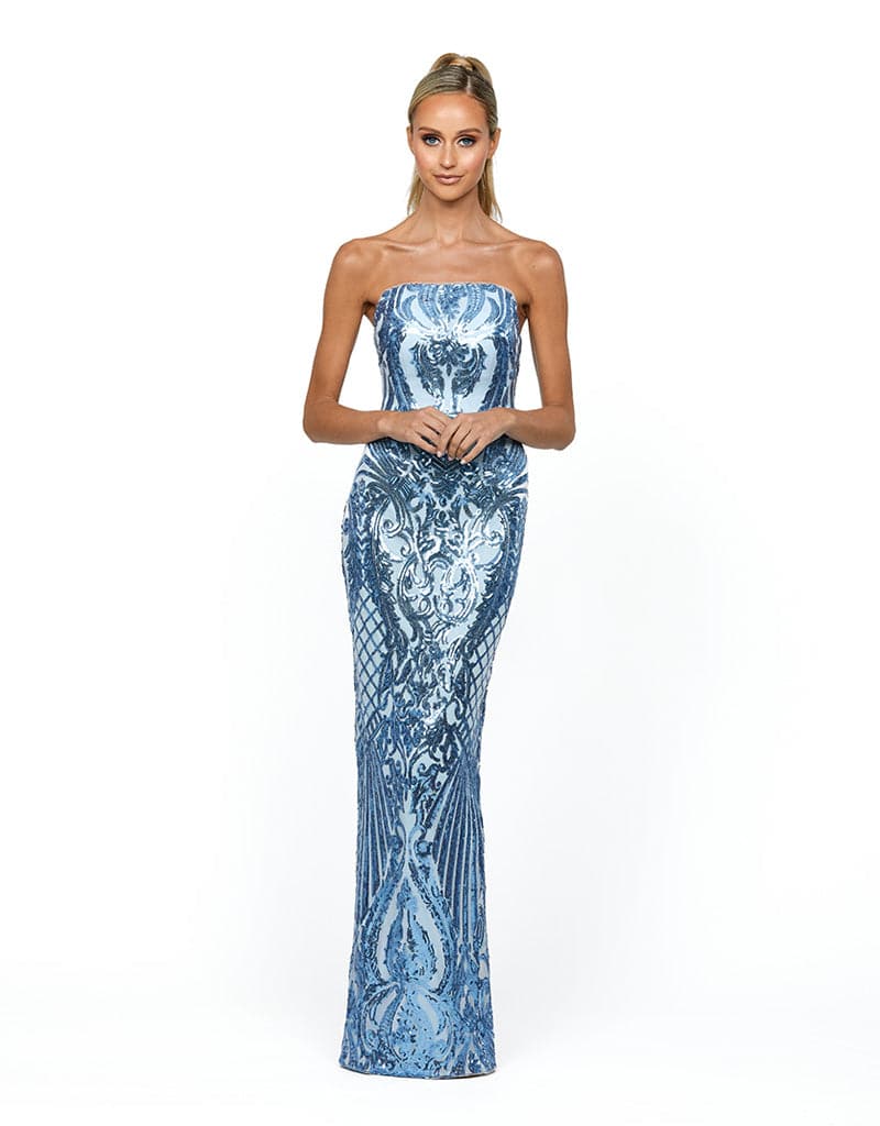 AMY STRAPLESS GOWN B54D21L
