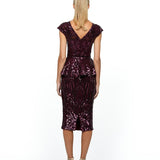 VENUS CAP SLEEVE MIDI DRESS B54D23S