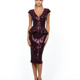 VENUS CAP SLEEVE MIDI DRESS B54D23S
