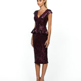 VENUS CAP SLEEVE MIDI DRESS B54D23S