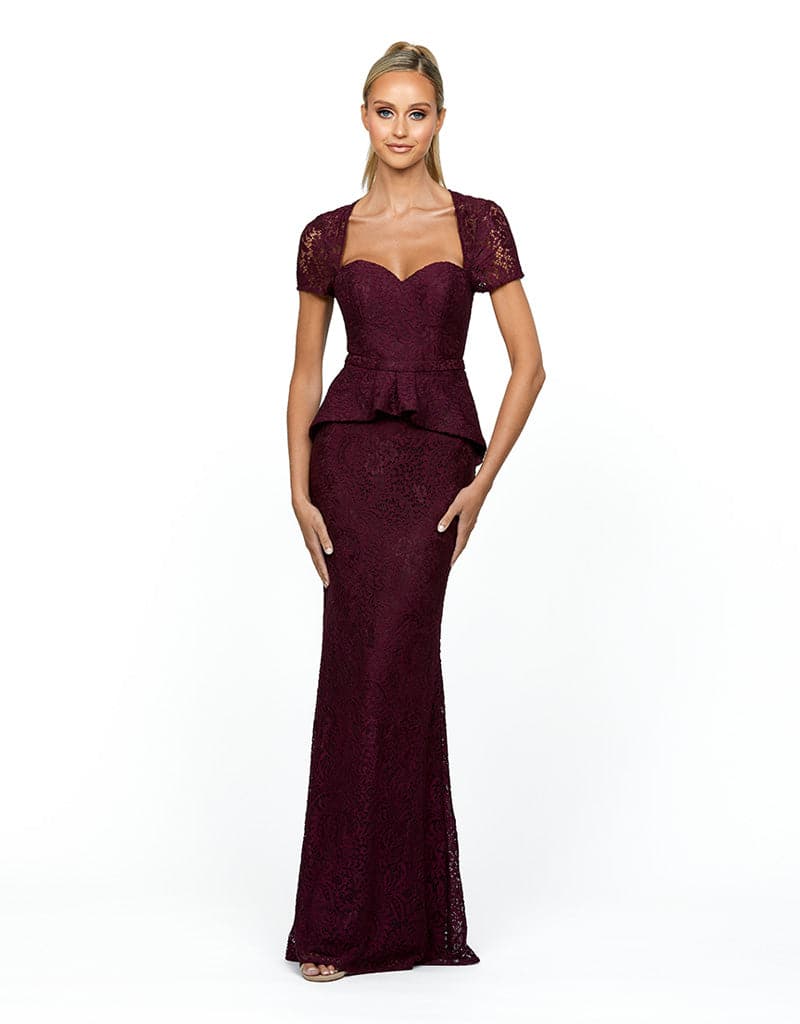 NAOMI CAP SLEEVE GOWN B54D35L
