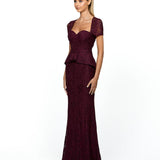 NAOMI CAP SLEEVE GOWN B54D35L