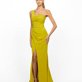 STAR ONE SHOULDER DRAPED GOWN B55D17LT