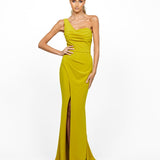 STAR ONE SHOULDER DRAPED GOWN B55D17LT