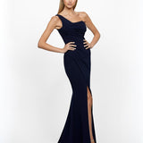 STAR ONE SHOULDER DRAPED GOWN B55D17LT