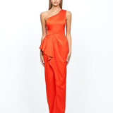 STAR CROSSED LOVERS ONE SHOUDLER FRILL GOWN B55D27L