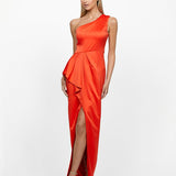 STAR CROSSED LOVERS ONE SHOUDLER FRILL GOWN B55D27L