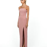 IMAN ASYMMETRIC MAXI DRESS BL54D27L