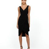 HELENA EMPIRE LINE MIDI DRESS BL54D28S